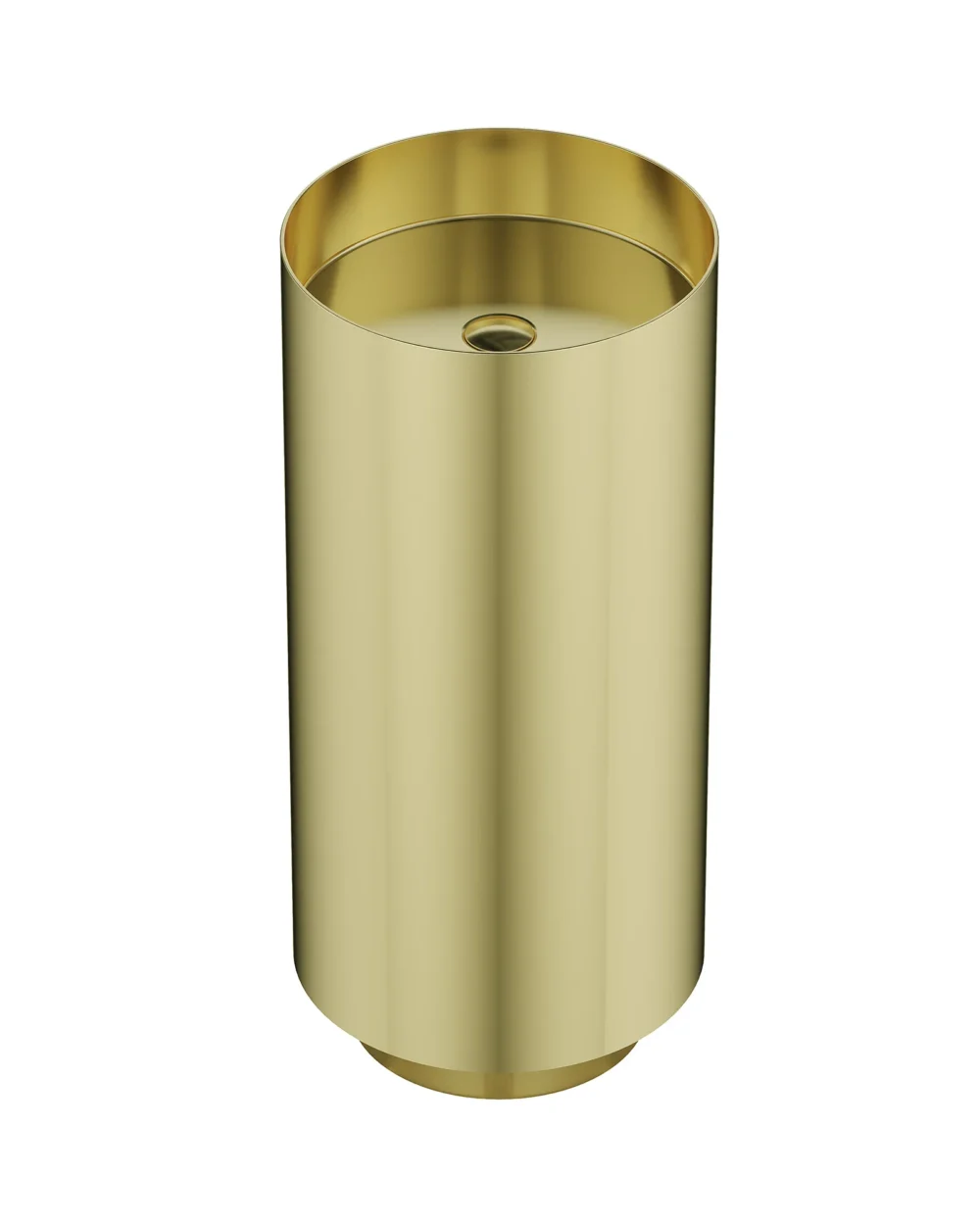 Lavatório freestanding aço inox ouro