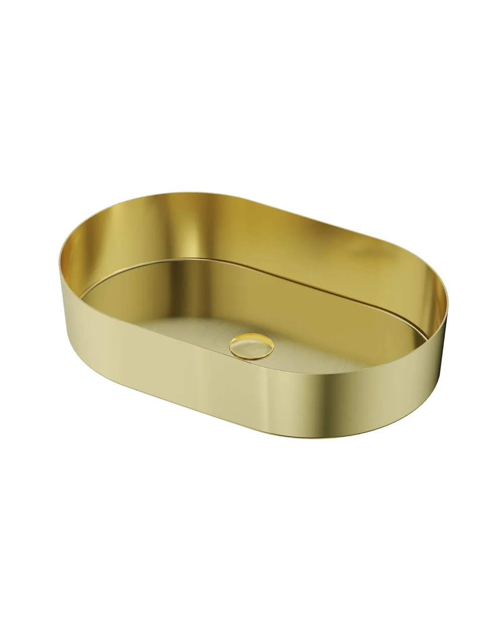 Lavatório pousar oval inox ouro