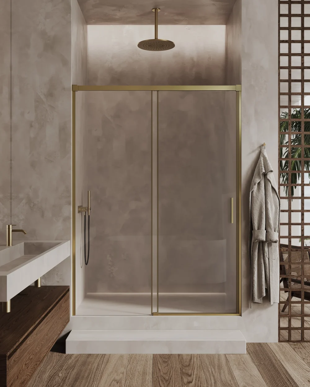 Frontal Damasco 1000,155cm, Dourado FOSCO