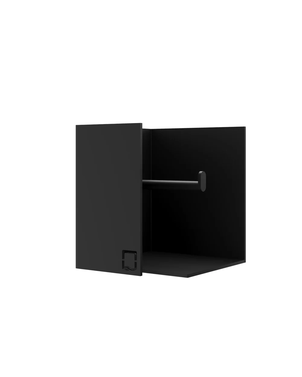 Porta rolos LEMAN negro mate (versão 2024)