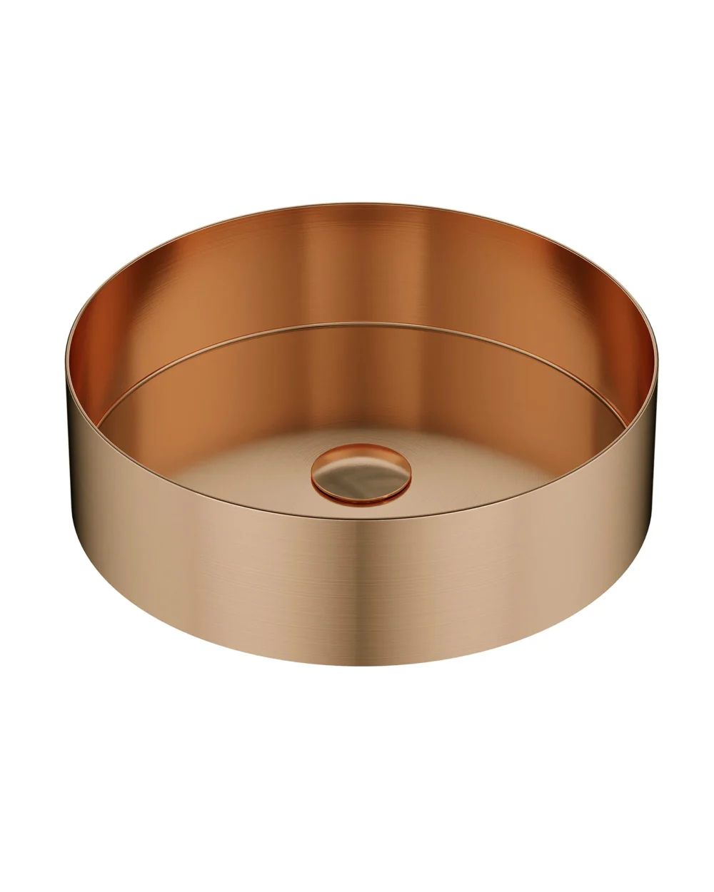 Lavatório pousar inox D38 ouro rosa