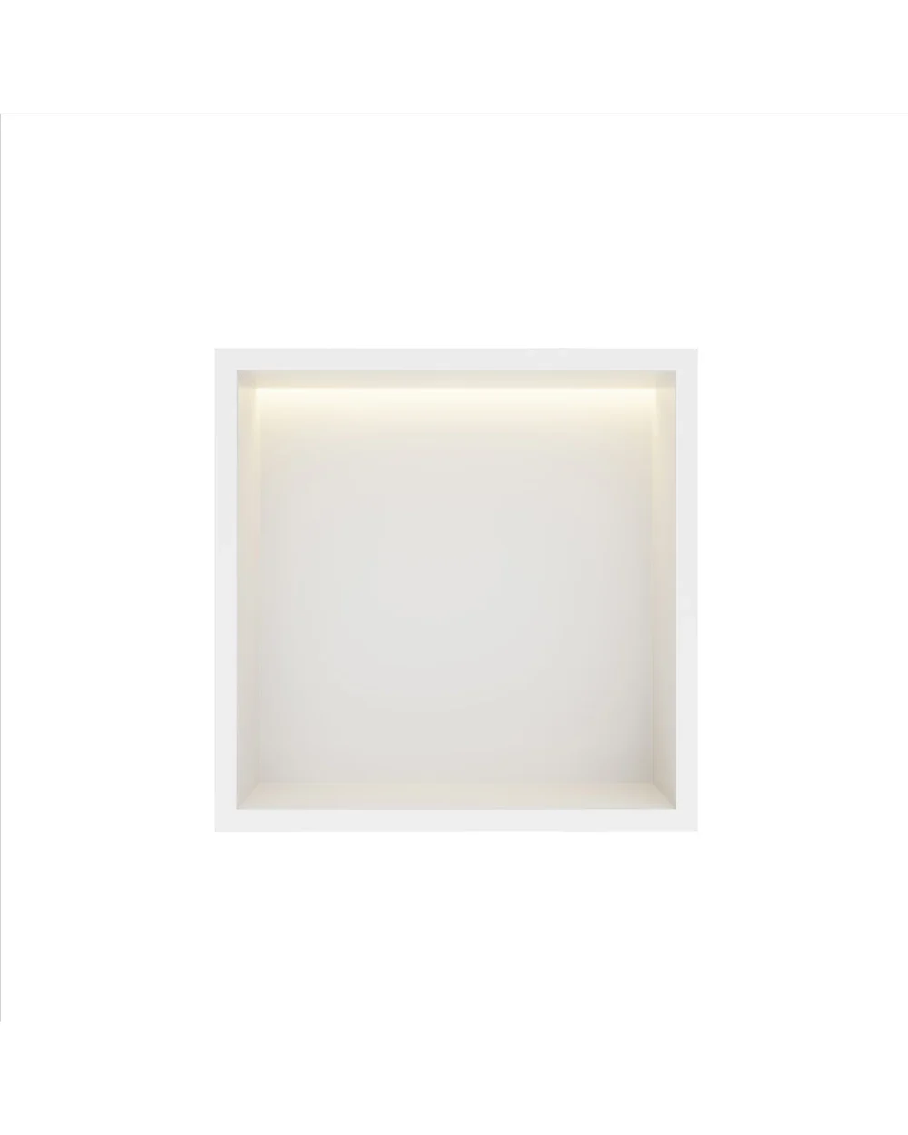Nicho parede inox c/led 30x30 branco matte