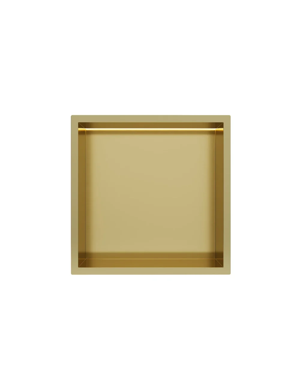 Nicho parede inox c/led 30x30 ouro