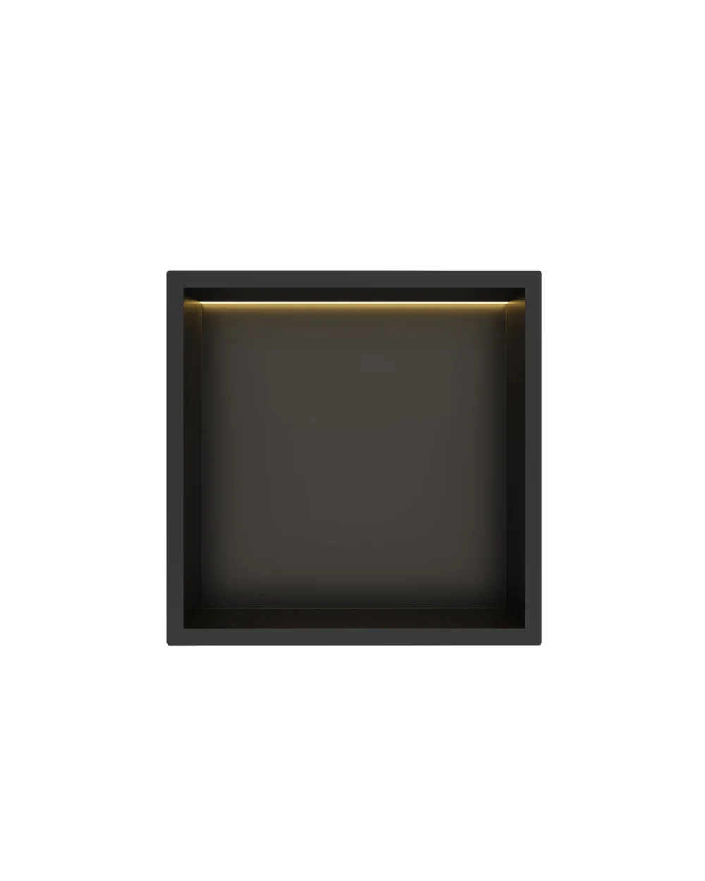 Nicho parede inox c/led 30x30 negro matte