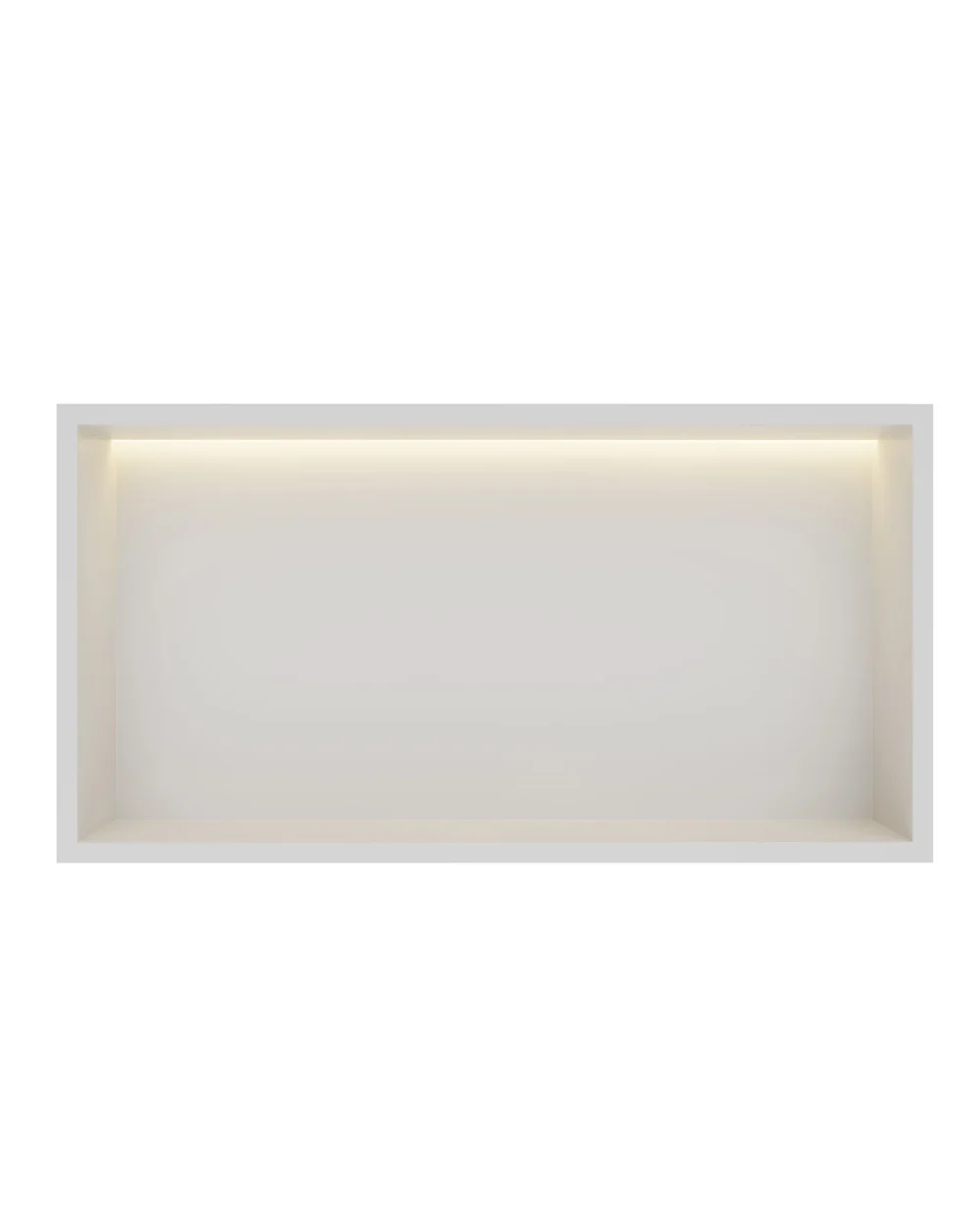 Nicho parede inox com led 60x30 branco matte