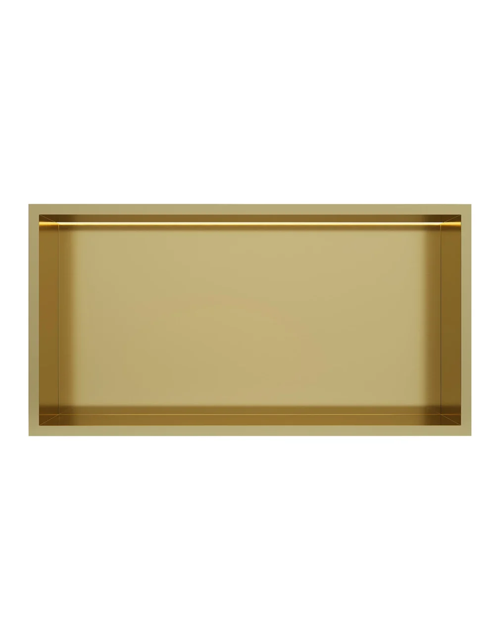 Nicho parede inox com led 60x30 ouro
