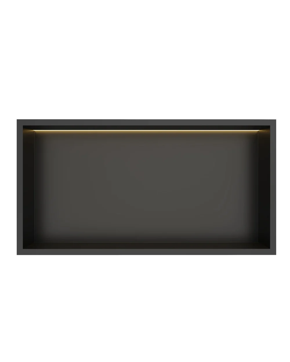 Nicho parede inox com led 60x30 preto matte