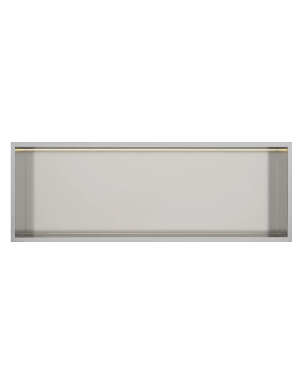 Nicho parede inox c/led 90x30 aço escovado