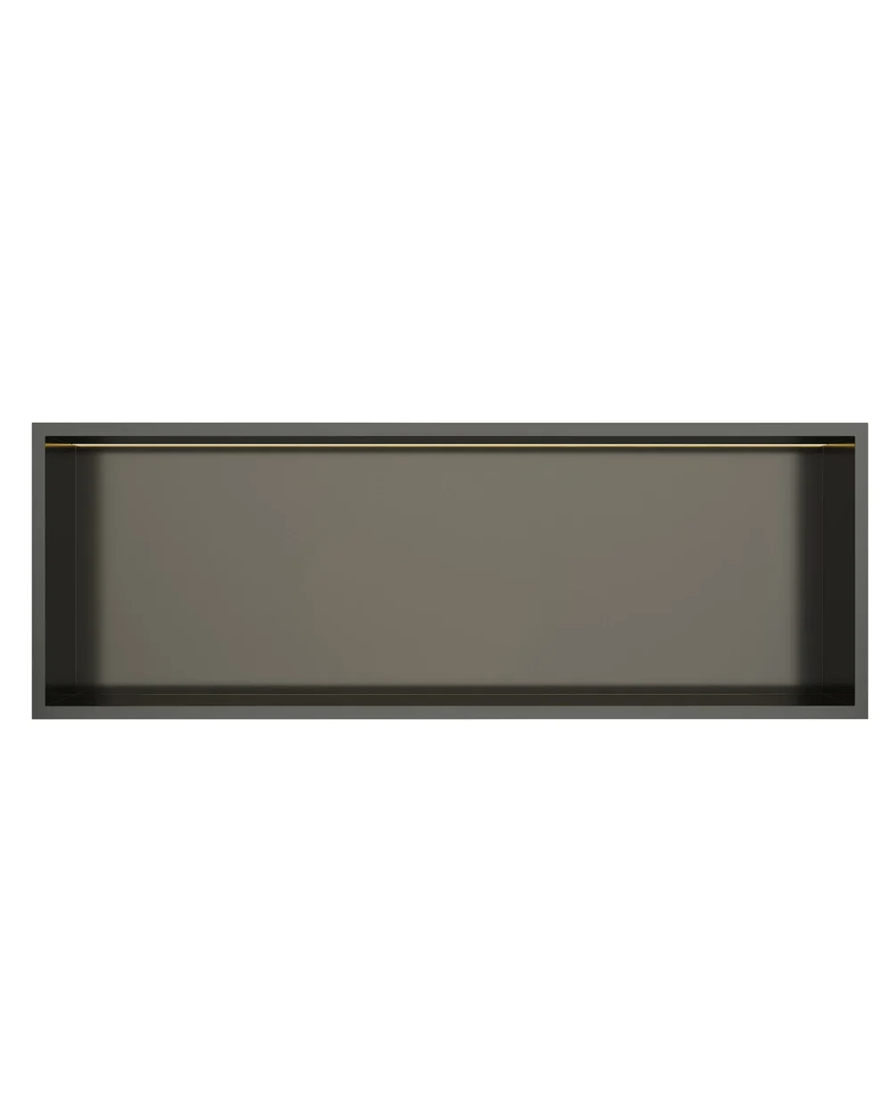 Nicho parede inox c/led 90x30 aço gun metal