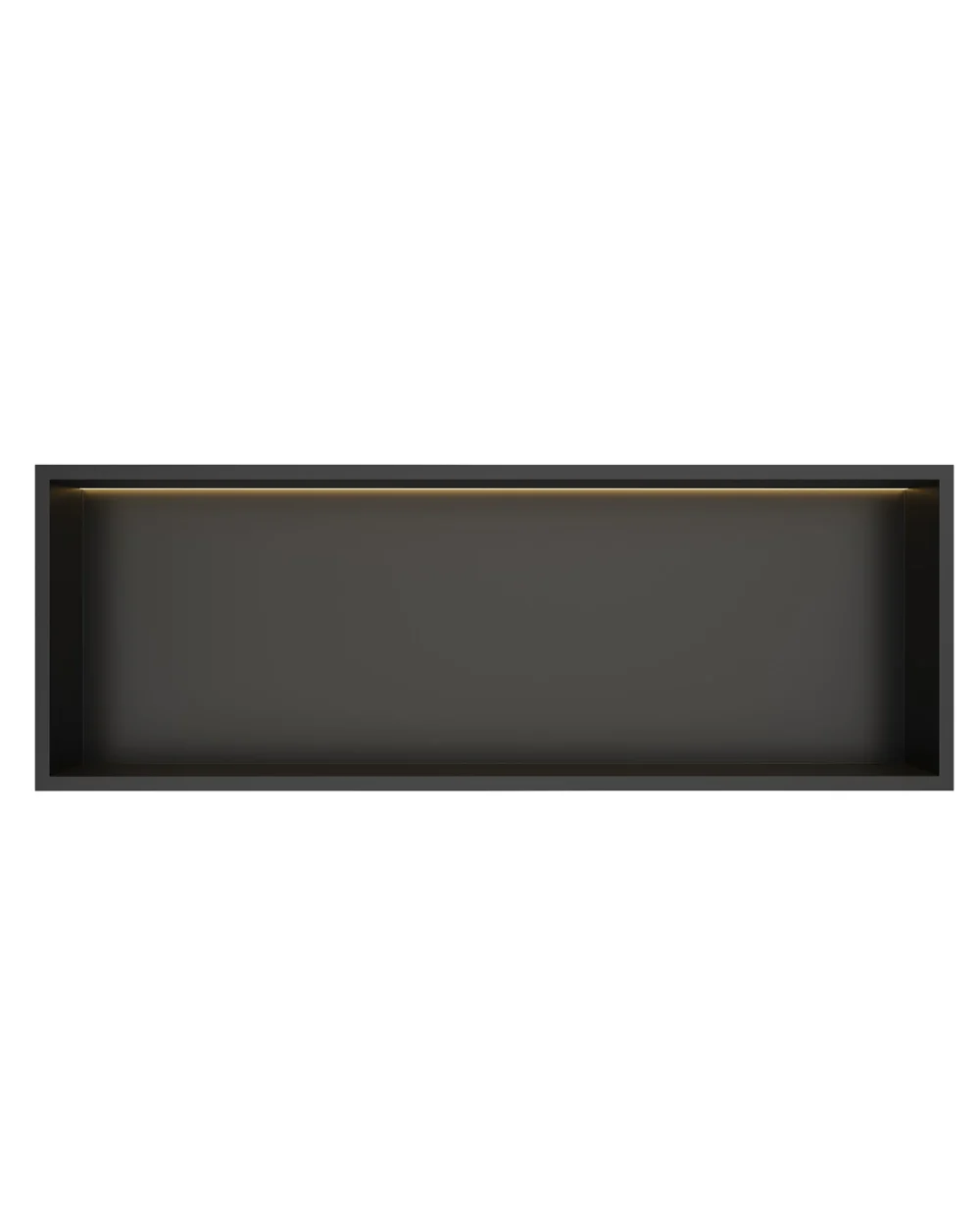 Nicho parede inox c/led 90x30 aço preto matte