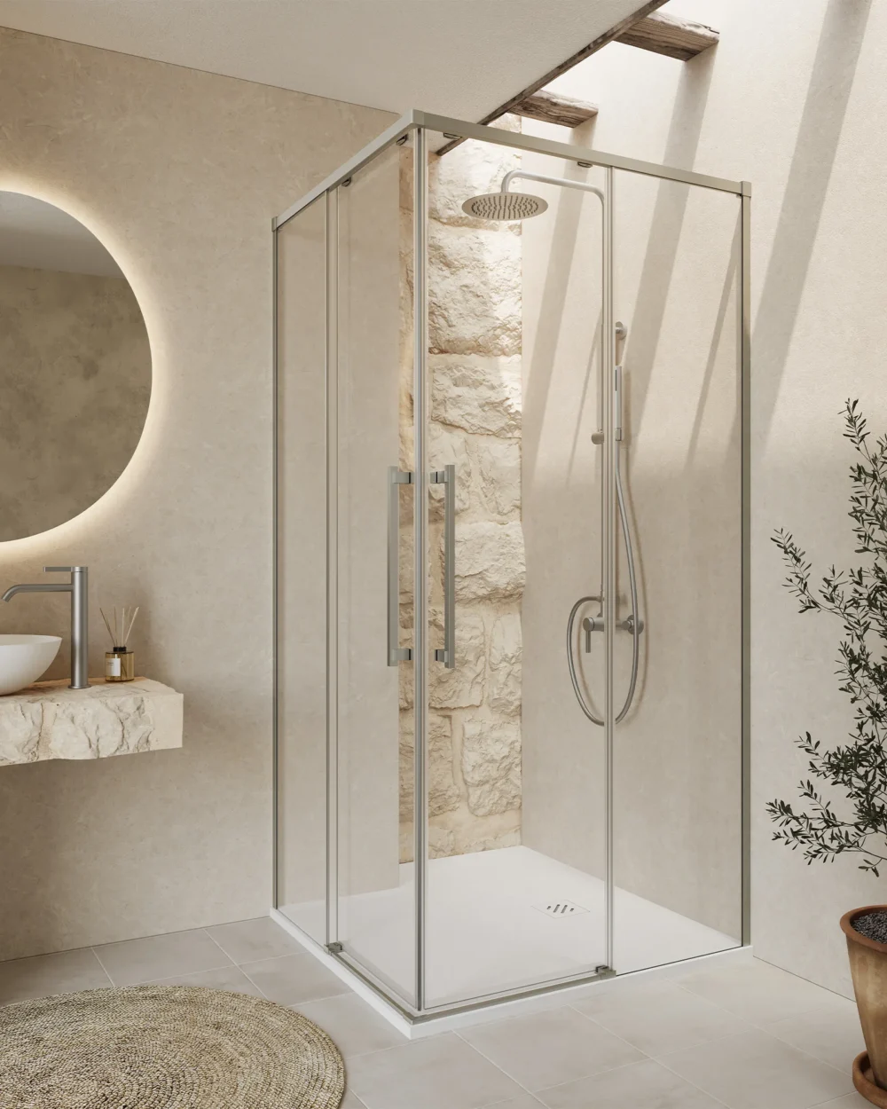Cabine Duche Athenas Angular 70x140 (88,5-90/138,5-140) COBR