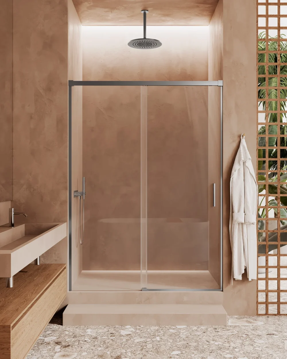 Frontal Damasco 1000-105 (103,5 a 108,5) CROMO transparente