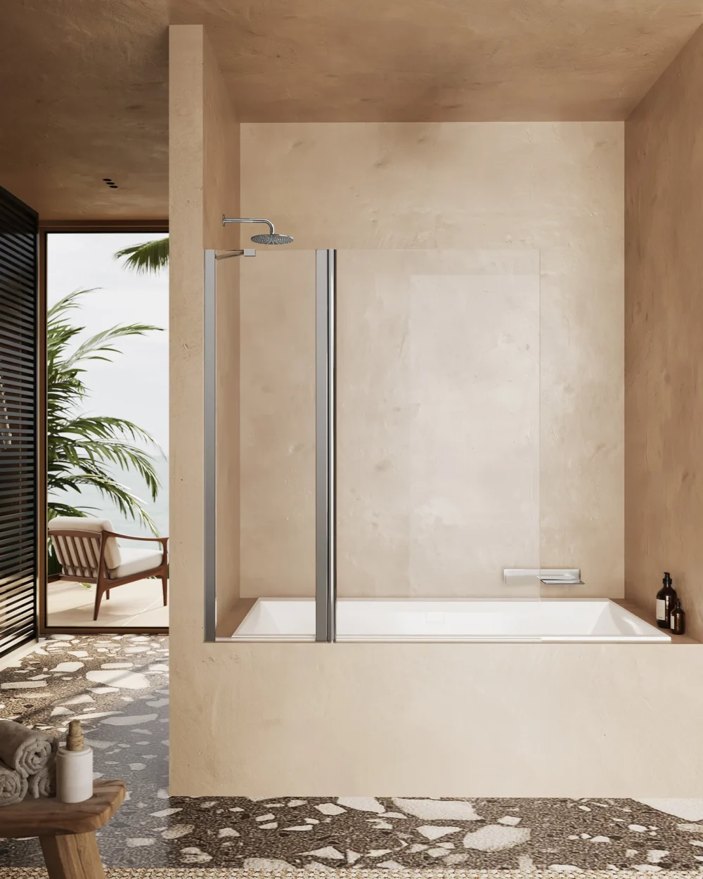 Painel duplo de banheira SYDRA 6 mm (120-122)X140 TRANSP
